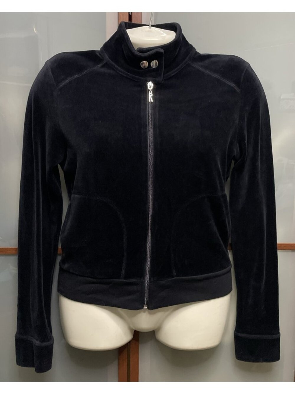 Rampage Vintage Y2K Size Small Velour Velvet Full Zip Track Jacket Athleisure